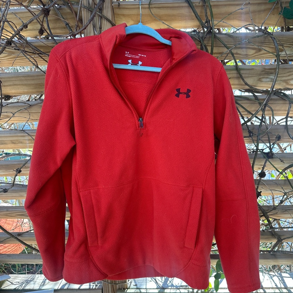 Underarmour Men’s Fleece 1/4 Zip - Red/Orange